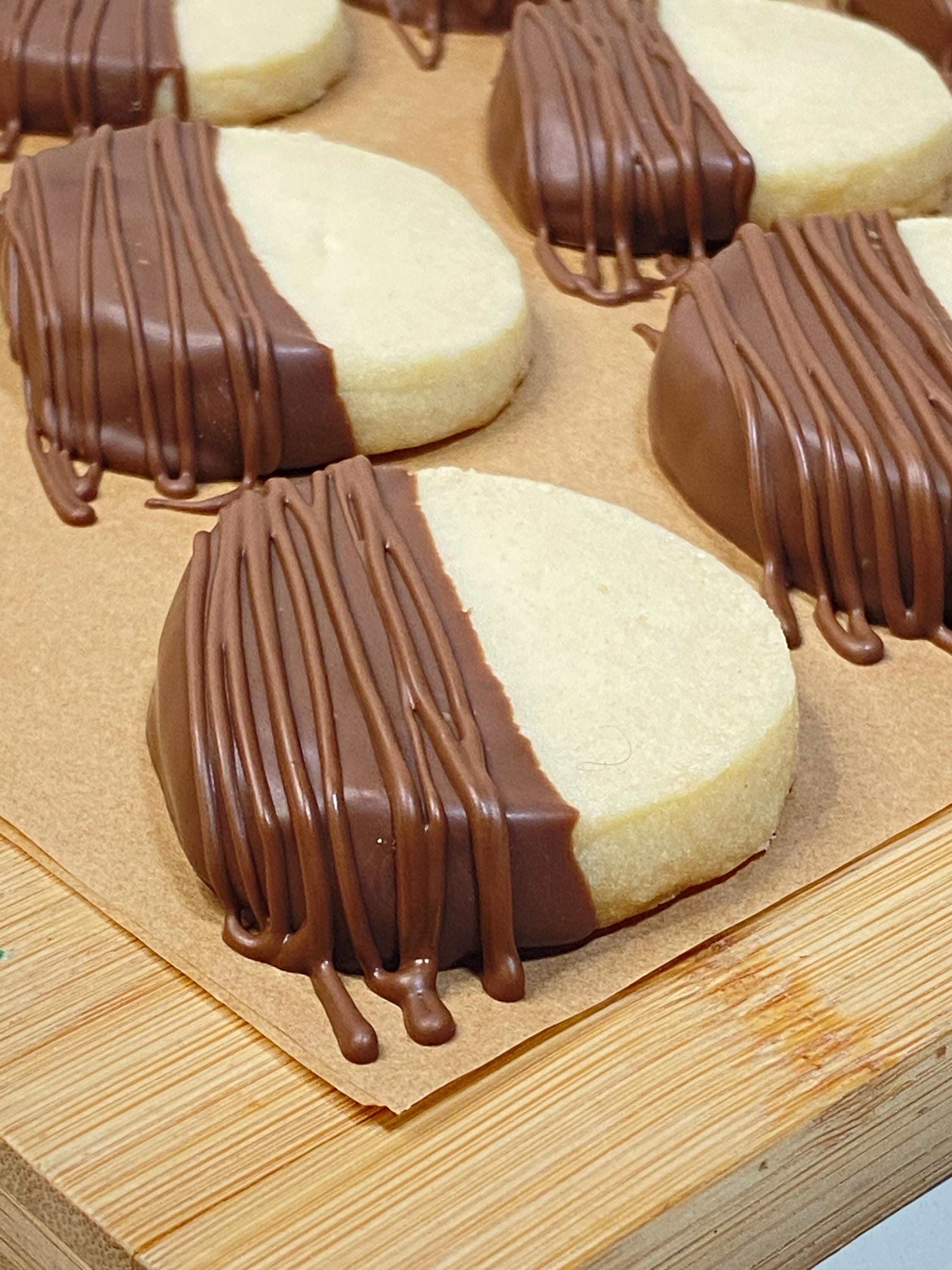 Handcrafted Chocolate Dipped Shortbread Cookies – Gift-Ready Pack