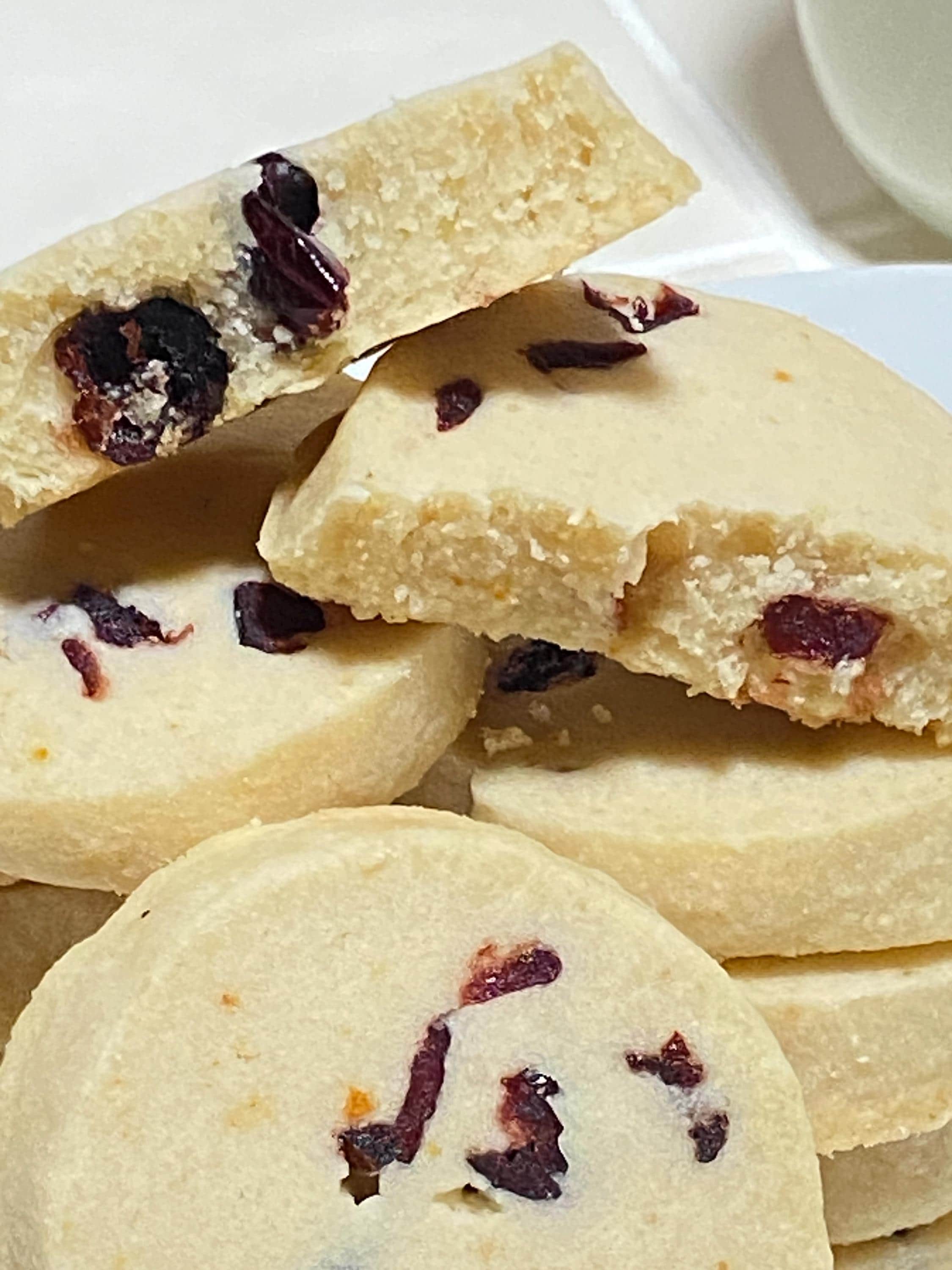 Handcrafted Orange Cranberry Buttery Shortbread Cookies