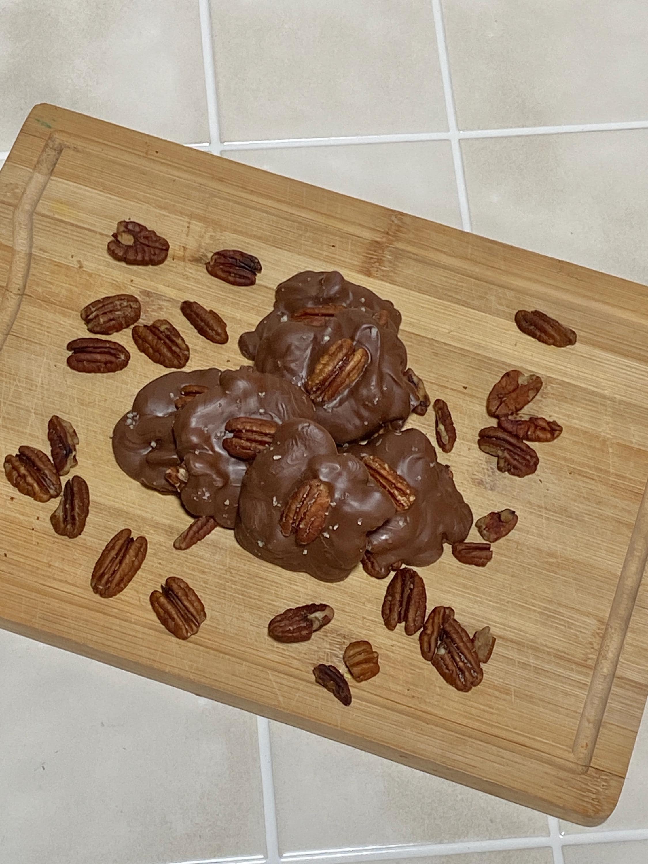 Pecan Caramel Clusters - Chocolate Covered Pecans